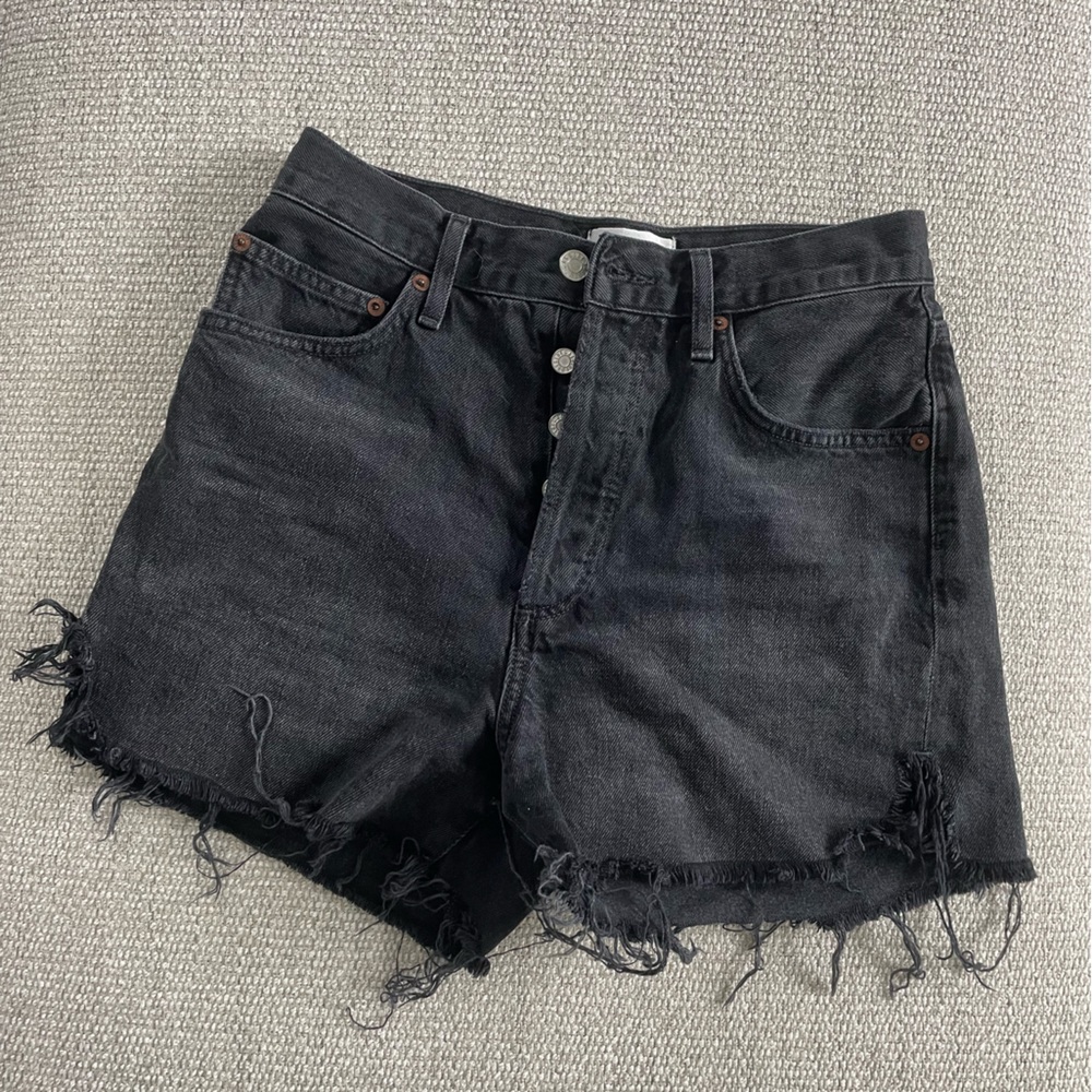 Agolde size 26 black jean shorts